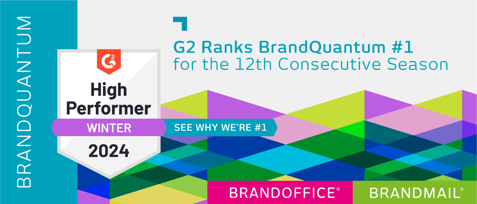 G2 Ranks BrandQuantum #1 for the 12th Consecutive Season