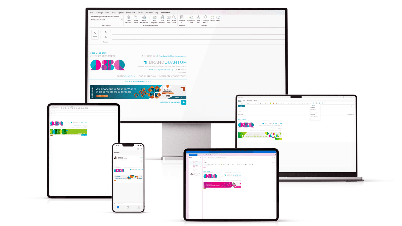 BrandMail consistent email signatures across all devices