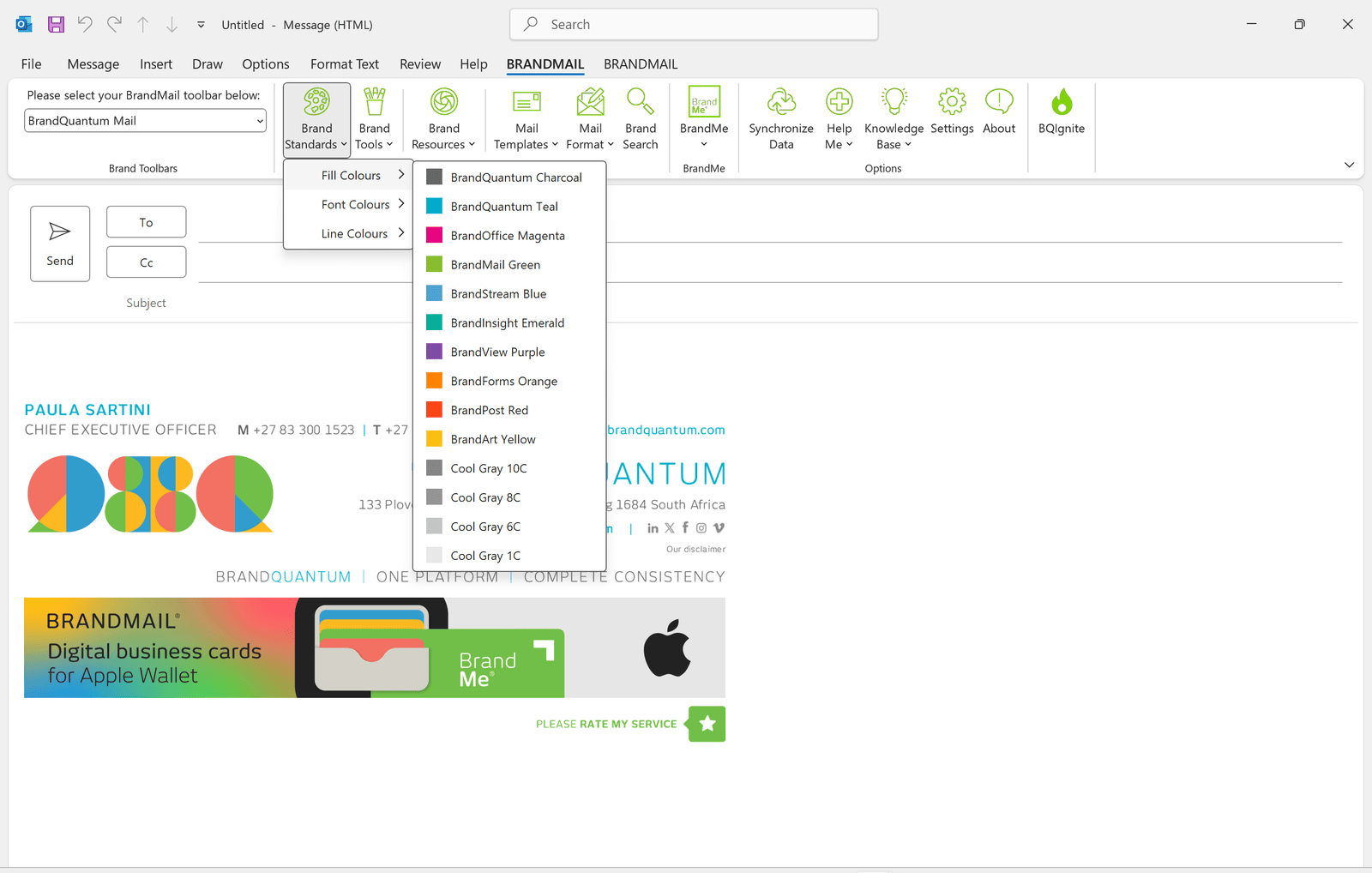 BrandMail Desktop in Outlook