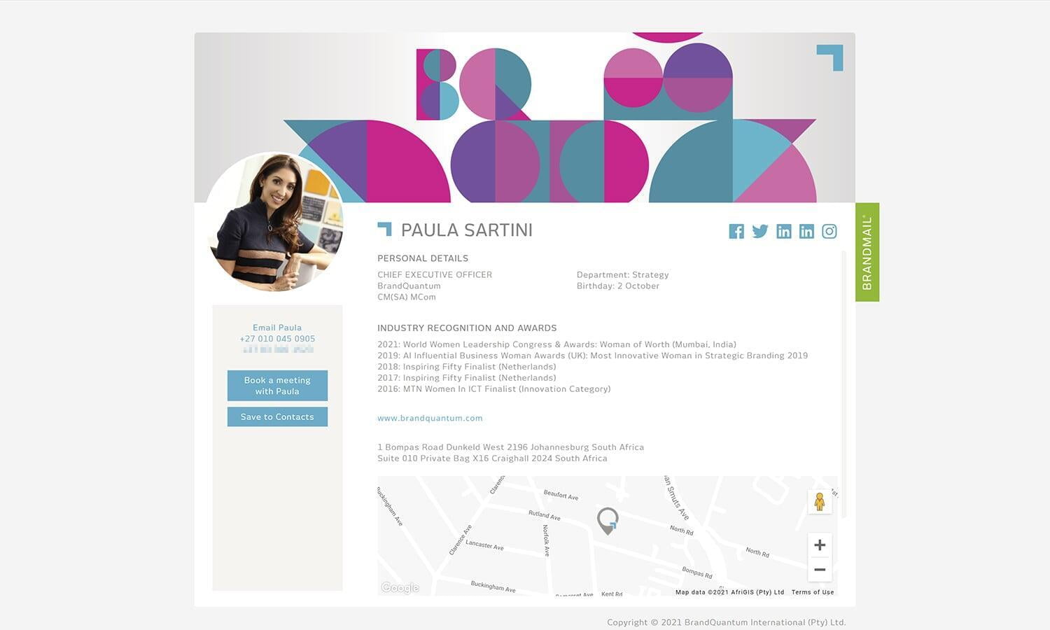 BrandQuantum | BrandMe page Example and digital business card BrandQuantum | BrandMe page Example and digital business card